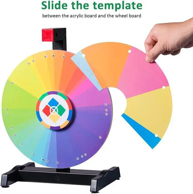 Alt view image 2 of 7 - WinSpin 12" Spin Wheel Teaching Aid Material Math Words Time Game Templates Kids