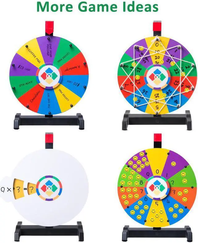 Alt view image 4 of 7 - WinSpin 12" Spinning Wheel Math Game Kids Teaching Aid Elementary School Home