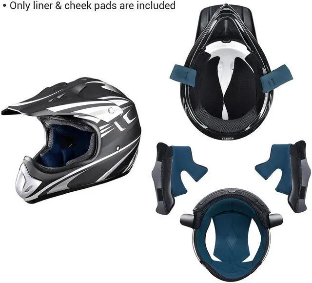 Alt view image 7 of 7 - AHR Replacement Top Liner and Cheek Pads Kit for H-VEN20 Size L