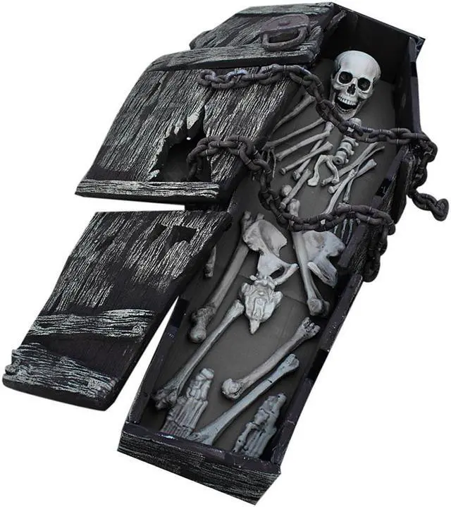 Alt view image 4 of 7 - Bag of Skeleton Bones Skull 28pcs Set Props Horror Halloween Party Decoration 2025