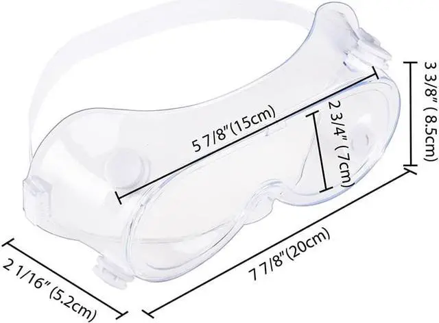 Alt view image 6 of 7 - Yescom 1 Pair Disposable Safety Goggles Glasses Anti Fog Protective Eyewear Clear Lens