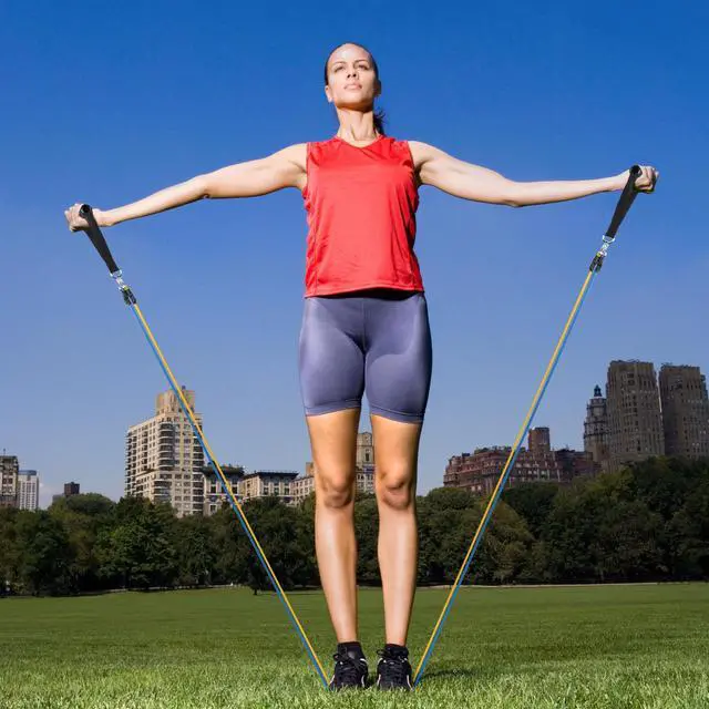Alt view image 7 of 7 - Yescom 3 Pack Resistance Loop Bands Set Workout Fitness Fabric Bands Gym Home Yoga