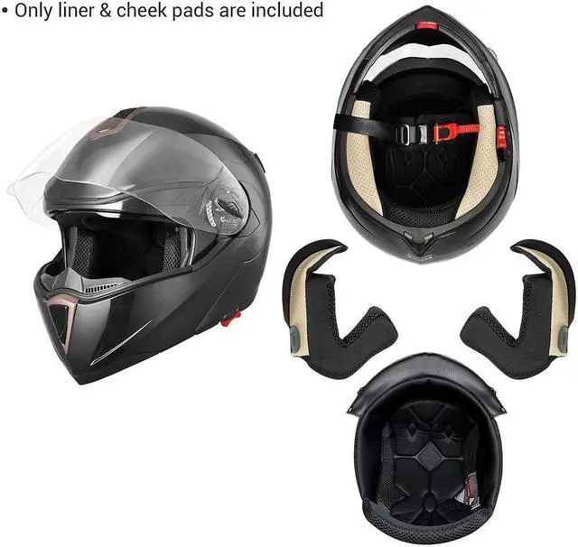 Alt view image 2 of 7 - AHR Replacement Top Liner and Cheek Pads Kit for H-VEN20 Size L