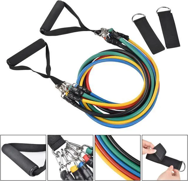 Alt view image 4 of 7 - Yescom 3 Pack Resistance Loop Bands Set Workout Fitness Fabric Bands Gym Home Yoga