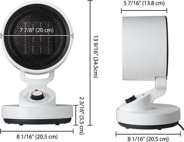 Alt view image 7 of 7 - Yescom 1500W PTC Oscillating Ceramic Heater Fan Warm & Cool Overheat Protection Home