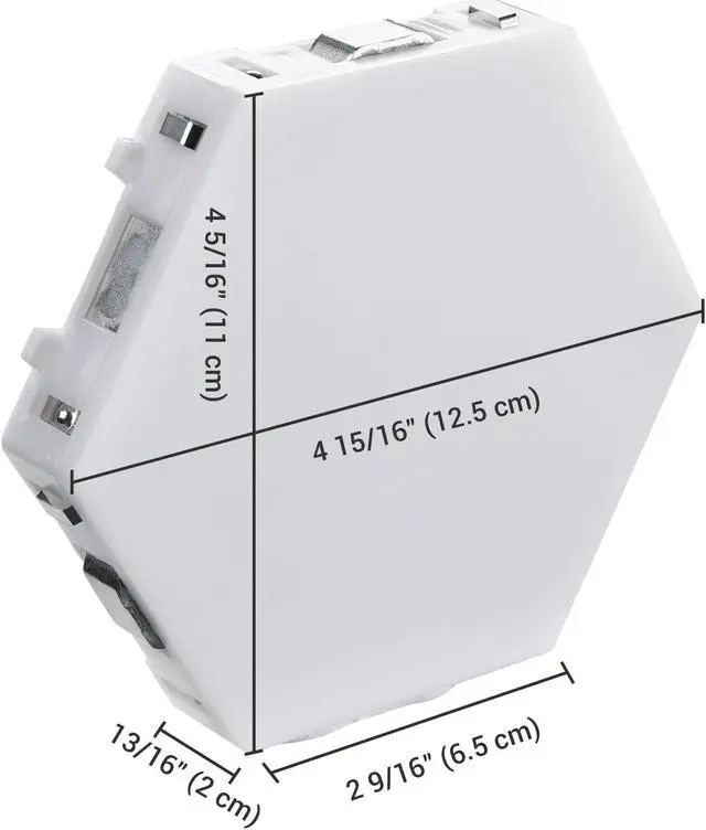 Alt view image 6 of 7 - Yescom APP Control WiFi Hexagon LED Light Kit 14 Blocks & Base w/Alexa Google Home Game Room Decoration