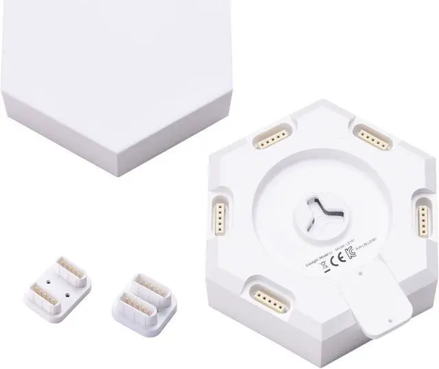 Alt view image 5 of 7 - Yescom 7 Packs Hexagon Smart Light Modular LED Voice Control WIFI Décor Bar Bedroom Gifts