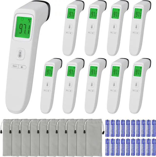 Main image of Yescom No Contact Digital Infrared Thermometer Measuring Body Memory Function 10 Pack
