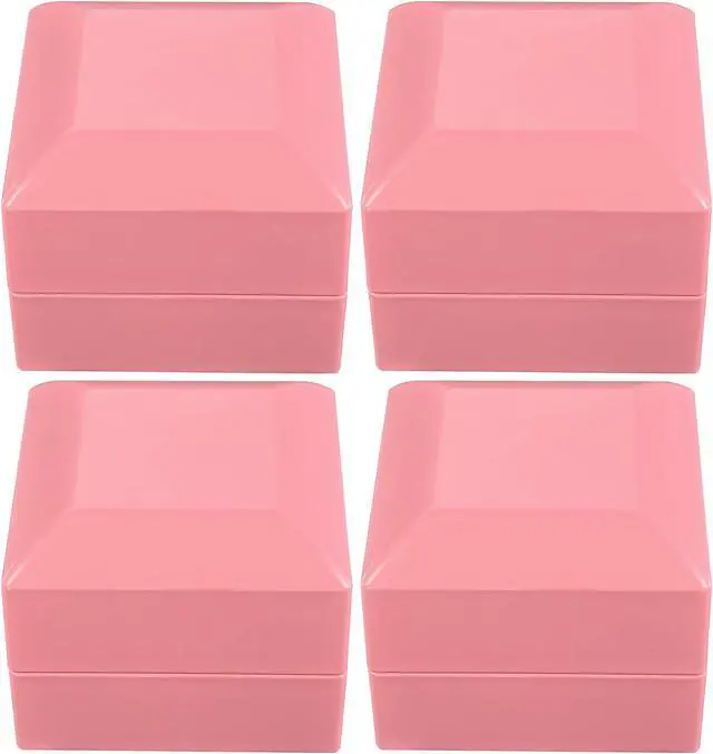 Alt view image 5 of 7 - Yescom LED Ring Box Jewelry Wedding Engagement Proposal Lighted Pin Storage Case 4 Pack