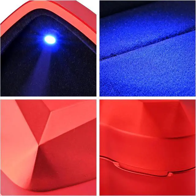 Alt view image 7 of 7 - Yescom Heart Shape LED Ring Box Jewelry Wedding Engagement Proposal Light Case 4 Pack