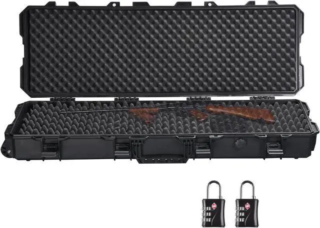 Main image of Yescom 40" Rifle Gun Case Portable Waterproof Impact Resistance with TSA Padlock Valve
