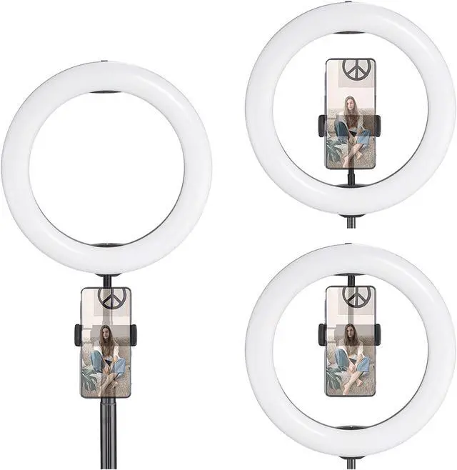 Alt view image 6 of 6 - Yescom 2 Pack 10" Folded Selfie LED Ring Light Portable Dimmable for Makeup YouTube