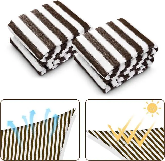 Alt view image 4 of 7 - Yescom 2 Pack 23x22 Ft 95% UV Block Rectangle Sun Shade Sail Canopy Cover Net Outdoor