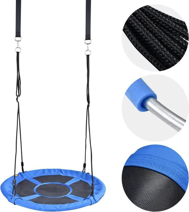 Alt view image 5 of 7 - Yescom 40" Saucer Tree Swing with Adjustable Straps for Kids Outdoor Playground Yard