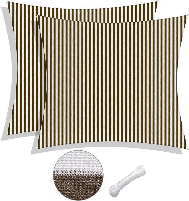 Alt view image 2 of 7 - Yescom 2 Pack 23x22 Ft 95% UV Block Rectangle Sun Shade Sail Canopy Cover Net Outdoor