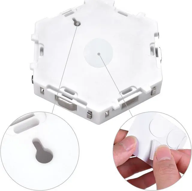 Alt view image 6 of 7 - Yescom 40 Block Smart LED Hexagon Light Panel Touch Sensitive Magnetic Wall Mount DIY Gifts
