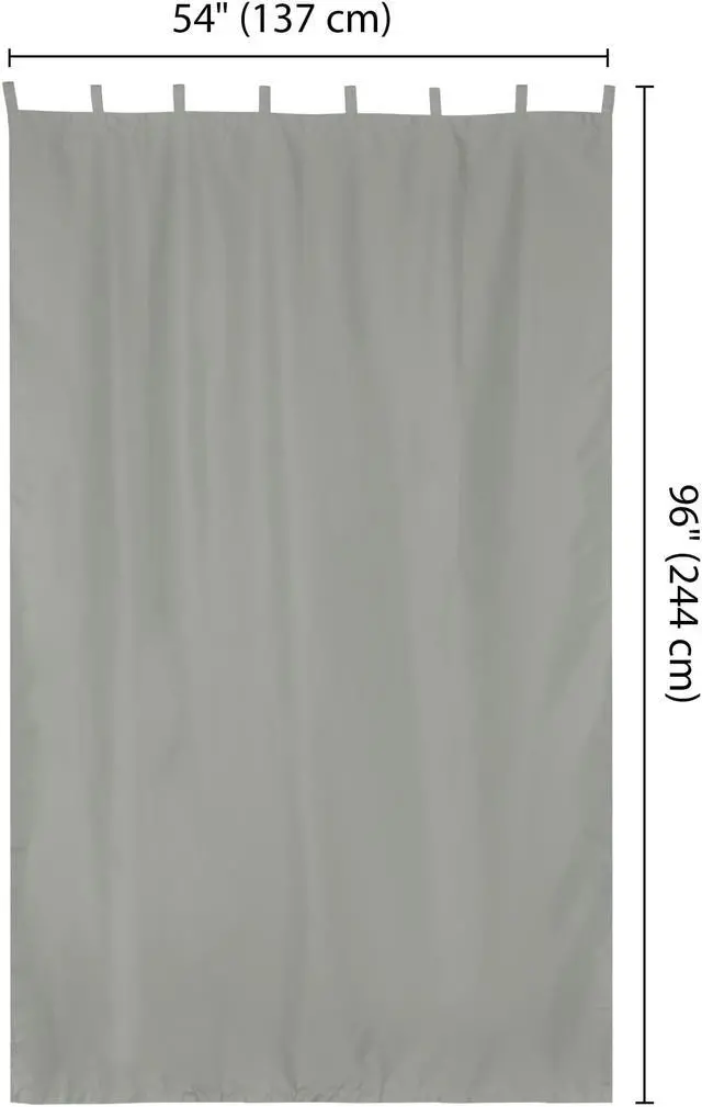 Alt view image 6 of 7 - Yescom 54"x96" Outdoor Curtain Tab Top Drape UV30+ Pergola Porch Cabana Garden 6 Pack