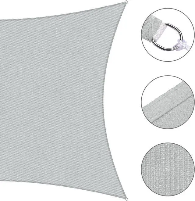 Alt view image 6 of 7 - Yescom 13x10 Ft 97% UV Block Rectangle Sun Shade Sail HDPE Canopy Cover Net Patio