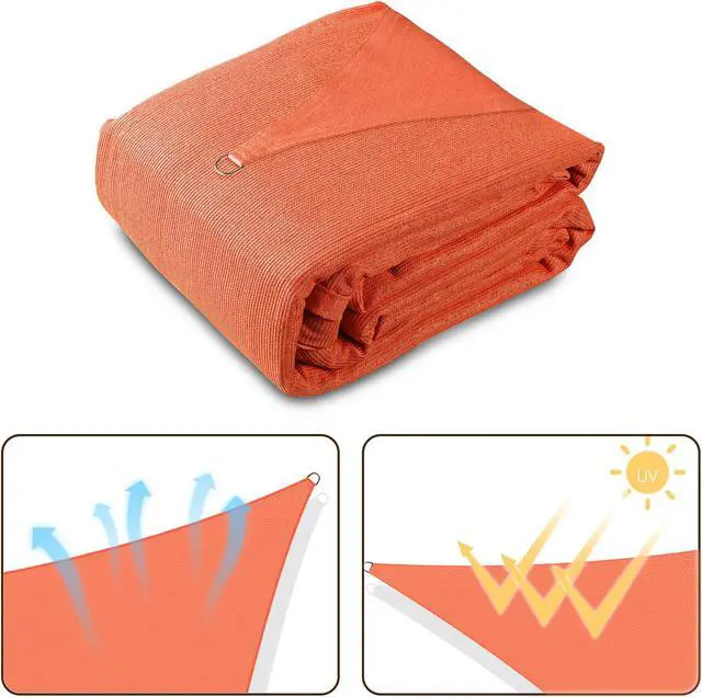 Alt view image 5 of 7 - Yescom 19x13 Ft 97% UV Block Rectangle Sun Shade Sail Canopy Outdoor Patio Pool Yard