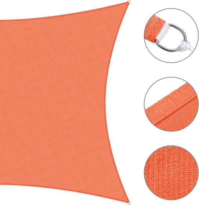 Alt view image 5 of 7 - Yescom 2 Pack 19x13 Ft 97% UV Block Rectangle Sun Shade Sail Canopy Outdoor Patio Pool