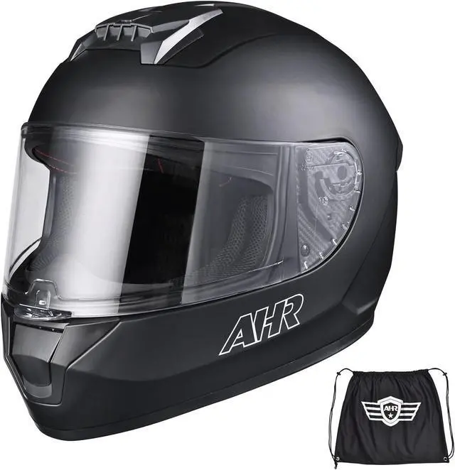 Main image of AHR RUN-F3 Full Face Motorcycle Helmet DOT Approved Street Bike Removable Liner S