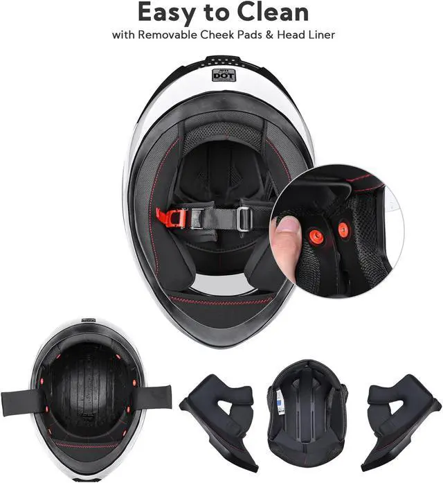 Alt view image 7 of 7 - AHR Replacement Top Liner and Cheek Pads Kit for H-Ven30 Size S