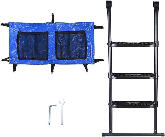 Alt view image 2 of 7 - Yescom 43" Trampoline Ladder Kit with Shoe Bag 3 Step Anti Skid for 15 Ft Bounce Kid