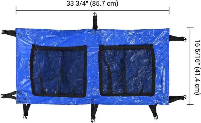 Alt view image 6 of 7 - Yescom Trampoline Shoe Bag Bounce Accessory Mesh Pocket Adjustable Strap Outdoor Home