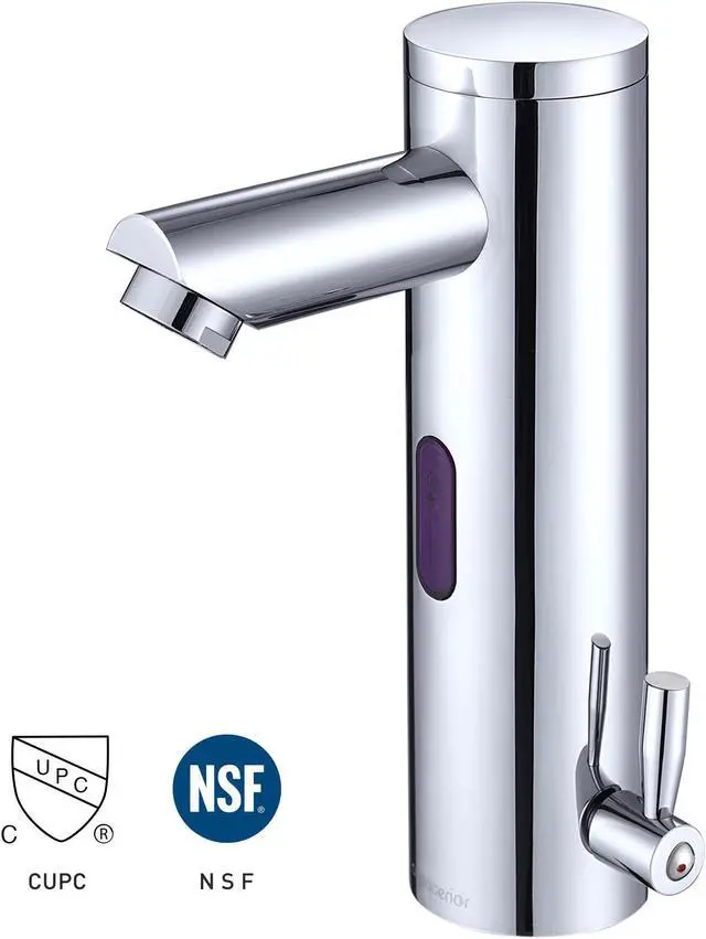 Main image of Aquaterior Automatic Sensor Bathroom Faucet 1 Hole Touchless Undermount Sink Mixer Tap CHR