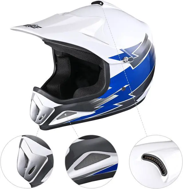 Alt view image 5 of 7 - AHR H-VEN12 Off Road Helmet DOT EPS Dirt Bike Motocross MX ATV UTV for Child