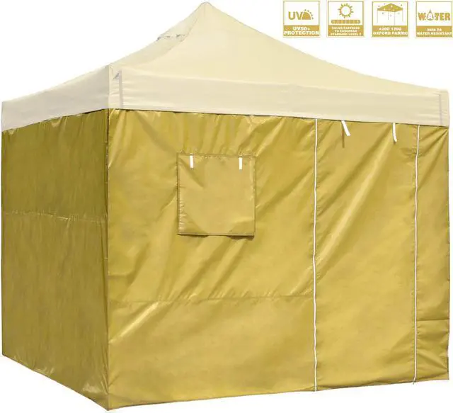 Alt view image 2 of 7 - InstaHibit 10x6.5 Ft Pop up Canopy Sidewall Kit Door Window Privacy 4 Pieces