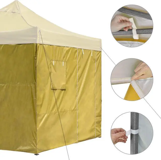 Alt view image 7 of 7 - InstaHibit 10x6.5 Ft Pop up Canopy Sidewall Kit Door Window Privacy 4 Pieces