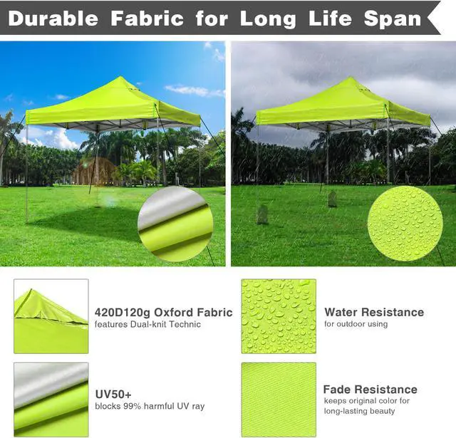 Alt view image 2 of 7 - Instahibit 9.6x9.6Ft Canopy Top for 10ft tent UV50+ Replacement Cover Outdoor