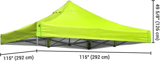 Alt view image 7 of 7 - Instahibit 9.6x9.6Ft Canopy Top for 10ft tent UV50+ Replacement Cover Outdoor
