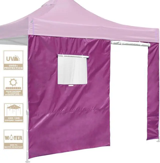 Alt view image 3 of 7 - InstaHibit Sidewall Window Door UV50+ Fit 10x10Ft Pop up Tent 1 Piece Backyard