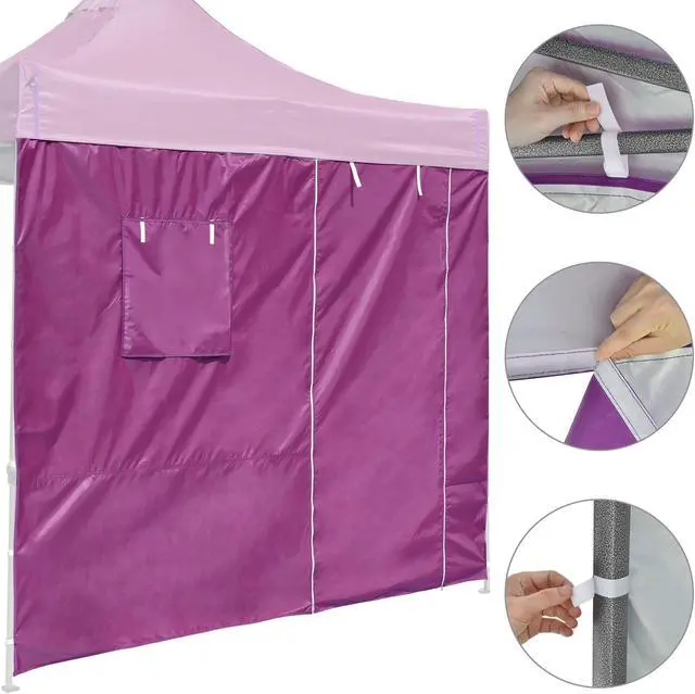 Alt view image 7 of 7 - InstaHibit Sidewall Window Door UV50+ Fit 10x10Ft Pop up Tent 1 Piece Backyard