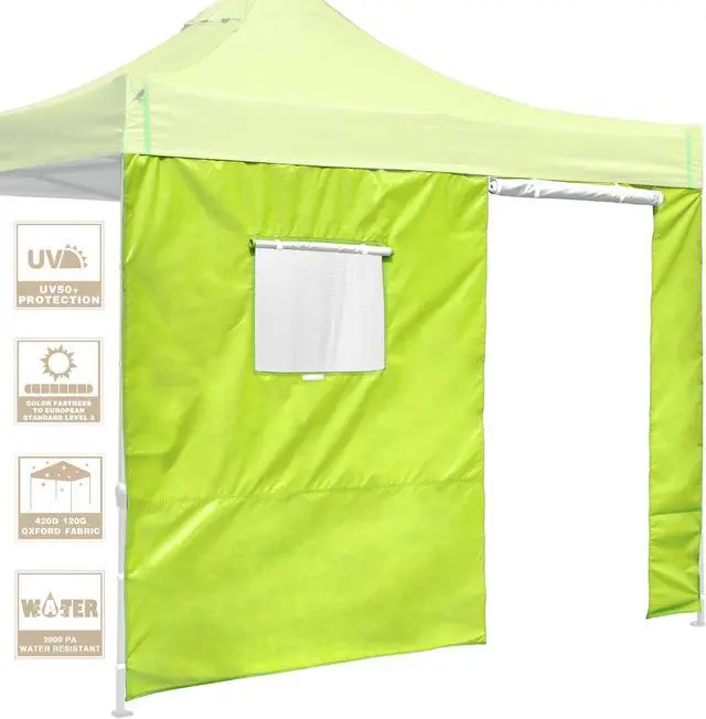 Alt view image 3 of 7 - InstaHibit Sidewall Window Door UV50+ Fit 10x10Ft Pop up Tent 1 Piece Camping