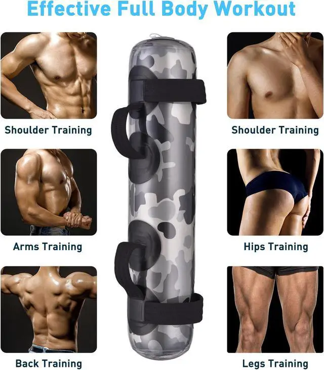 Alt view image 5 of 7 - Yescom Foldable Aqua Bag Adjustable Water Weight Portable Home Gym Fitness Crossfit