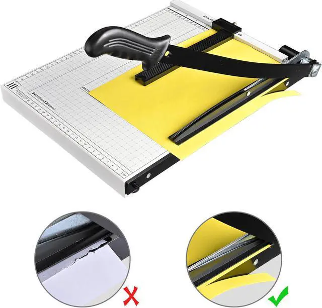 Alt view image 3 of 7 - 15" Cut Length B4 Paper Cutter Guillotine 12 Sheet Cutting Machine Photo Trimmer