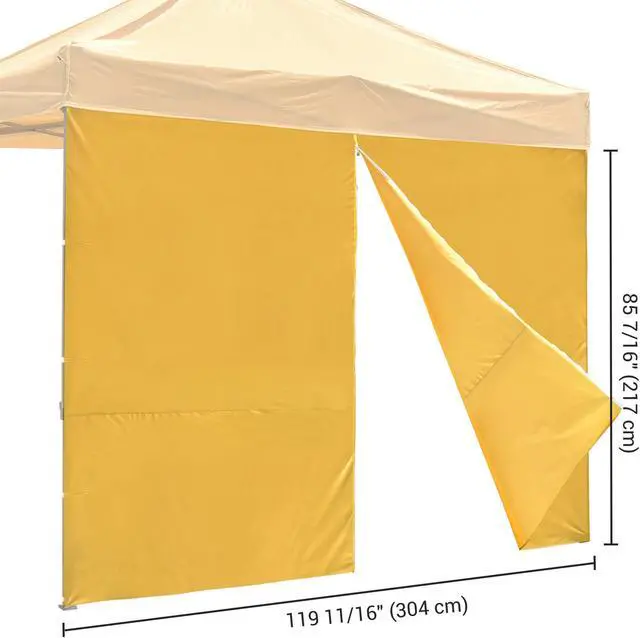 Alt view image 7 of 7 - Instahibit 1080D Privacy Sidewall Zipper 120g UV30+ Fits 10x10fr Canopy 2 Pieces