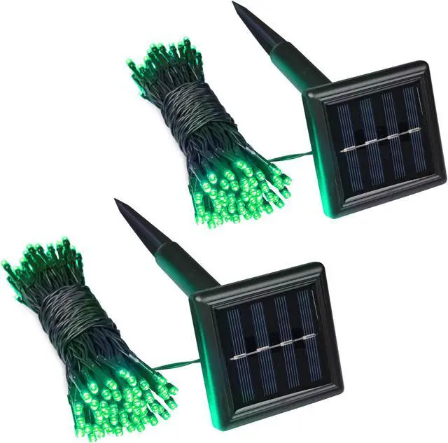 Main image of 100 LED Solar Powered String Light Static Christmas Porch Party Decor 2 Pack