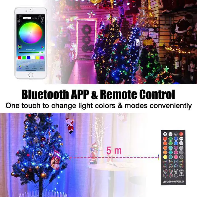 Alt view image 3 of 7 - 33 Ft Fairy String Lights USB Copper Wire Bluetooth APP Remote Party Wedding
