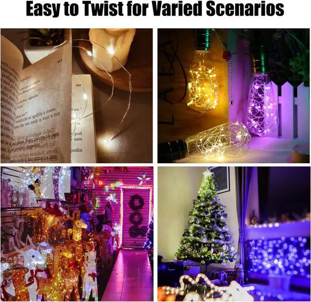 Alt view image 6 of 7 - 33 Ft Fairy String Lights USB Copper Wire Bluetooth APP Remote Party Wedding