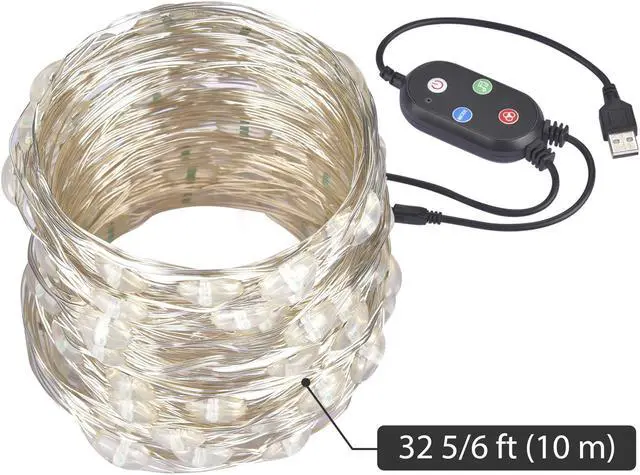 Alt view image 7 of 7 - 33 Ft Fairy String Lights USB Copper Wire Bluetooth APP Remote Party Wedding