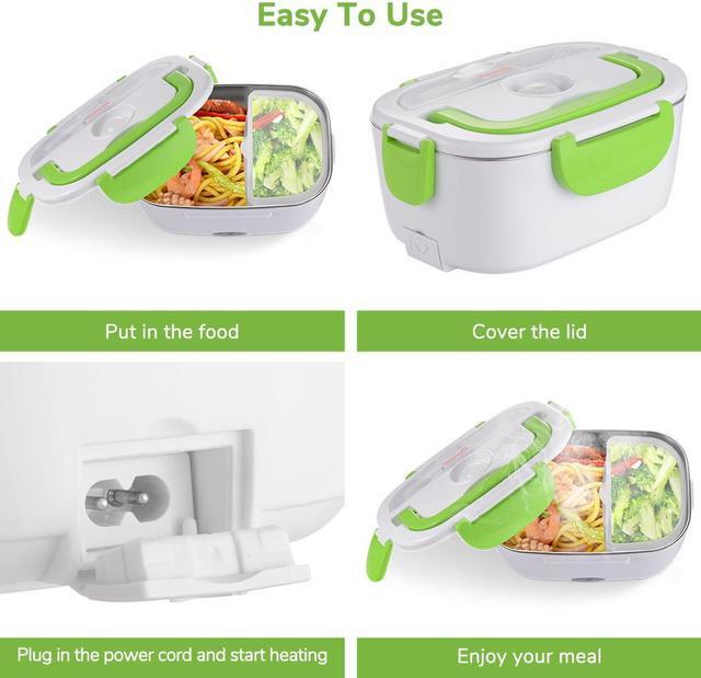 Alt view image 3 of 7 - 1.5L Portable Electric Heating Lunch Box Food Storage Box with Removable Container
