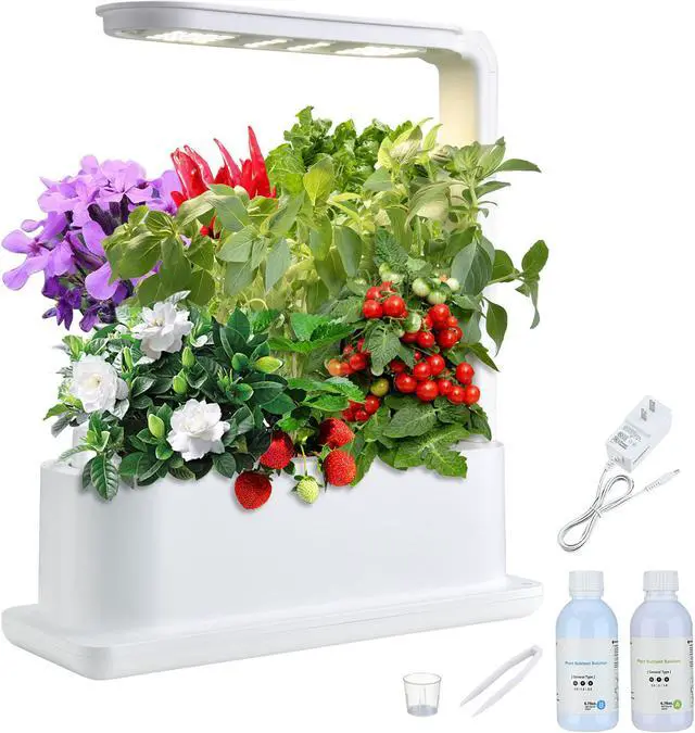 Main image of Yescom 3 Pots Hydroponic Growing System Plant Germination Kit with LED Light Indoor Herb Garden Home Kitchen