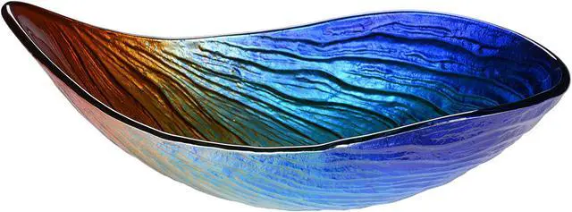 Alt view image 2 of 7 - Aquaterior Waterdrop Shape Tempered Glass Vessel Sink Vanity Counter Top Basin