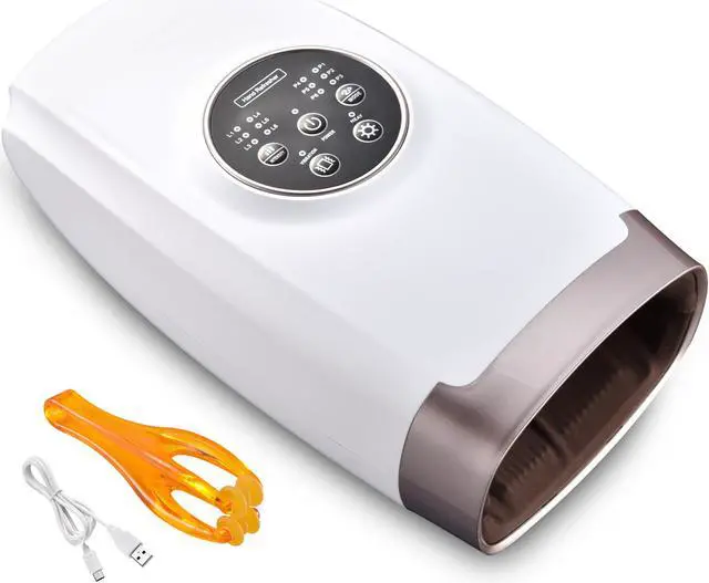 Alt view image 2 of 7 - Hand Massager Air Compression Vibration Palm Wrist Heat 6 Modes & Intensities