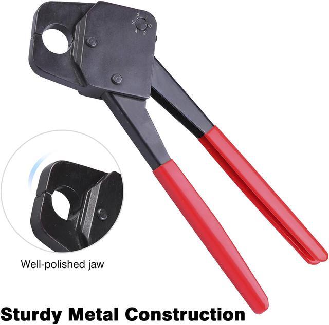 Alt view image 3 of 7 - Yescom 1/2" and 3/4" Pex Crimping Tool Kit Crimpers with Go/no Go Gauge for Copper Ring Plumping Crimps