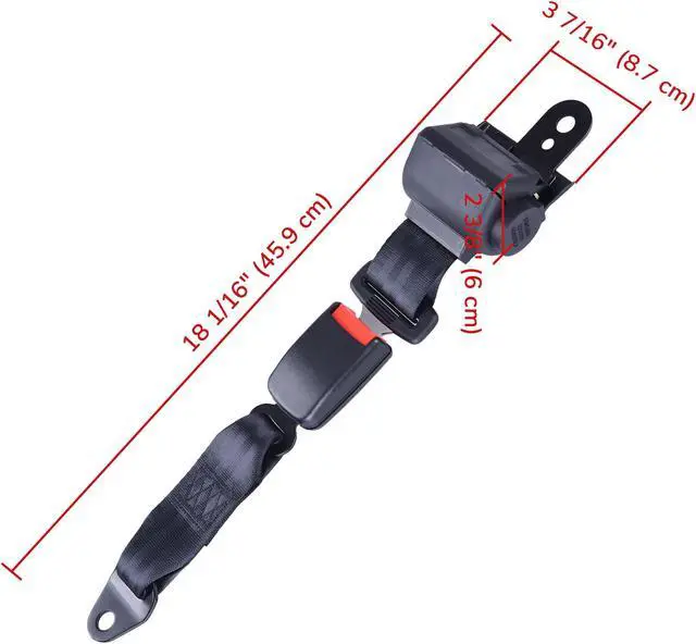 Alt view image 5 of 5 - Yescom Universal Golf Cart Seat Lap Belts Retractable for EZGO/Yamaha/Club Car 2 Pieces